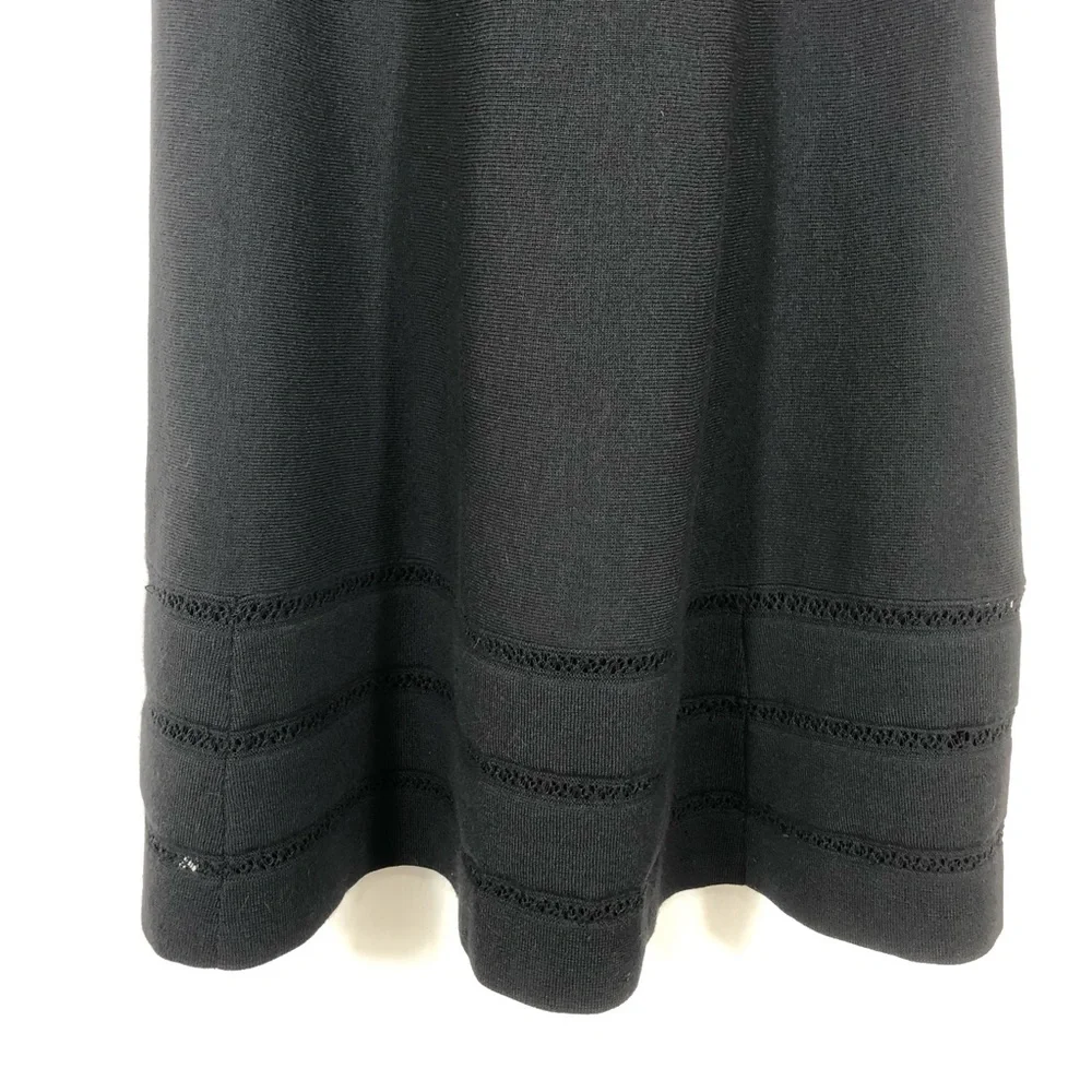 Kate Spade Open Cable Knit Sweater Dress: Black